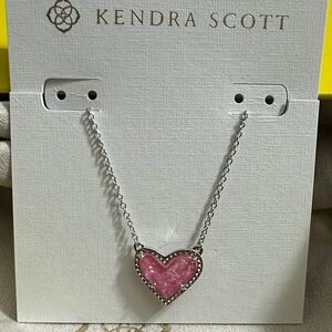 Kendra Scott Pink Heart Necklace